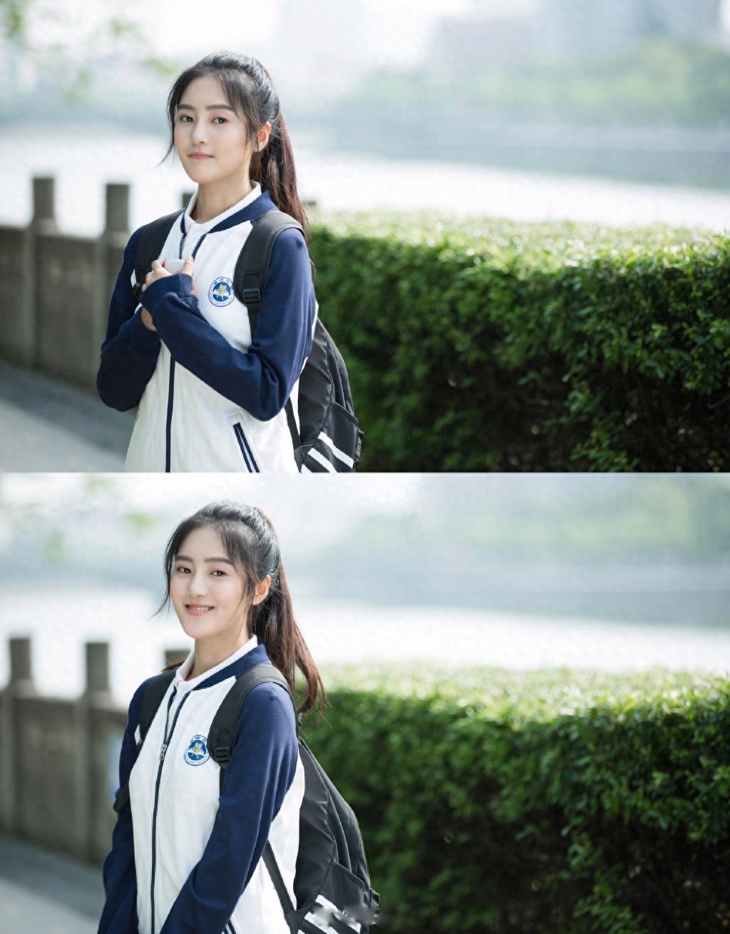 《致我们单纯的小美好》的林静晓，清新甜美，肤若凝脂