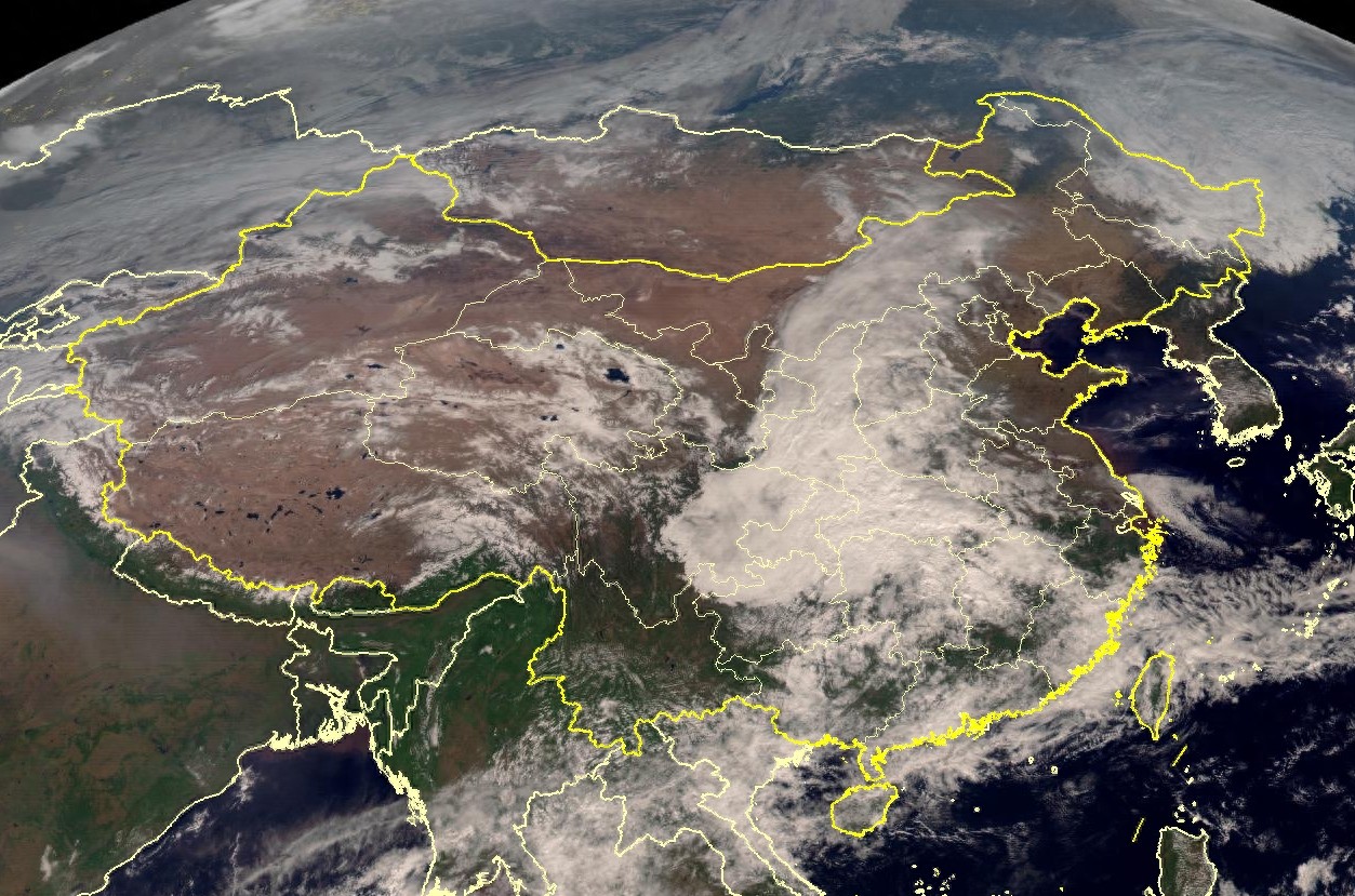 高清卫星云图看天气：超凶冷空气变温带气旋，我国大雾弥漫