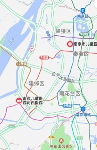 ​南京市儿童医院地理位置，路线图