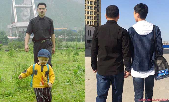 黄星羱与爸爸合照