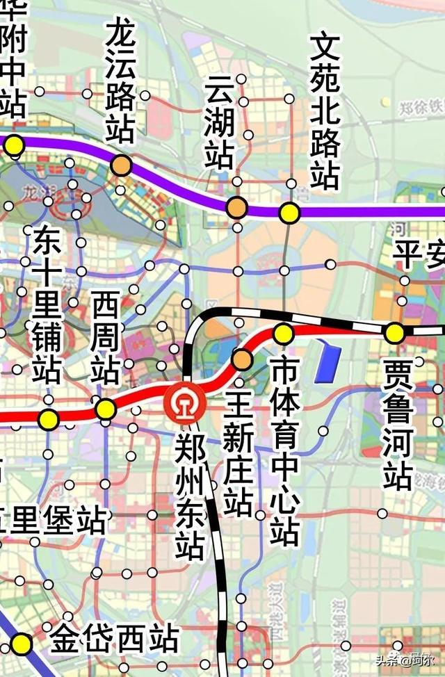 郑州地铁各线路规划图(郑州这条核心板块轨道线路走向清晰)(1)