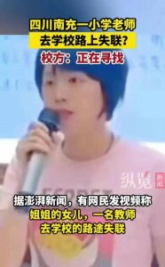 ​失踪女教师神秘归来，南充警方揭开谜底！