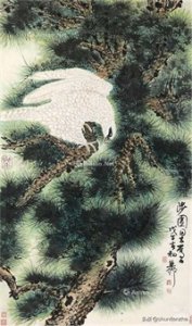 ​名家花鸟画《松鹰图》欣赏